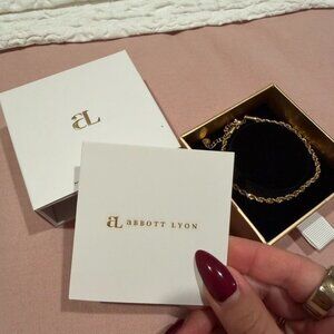 Abbott Lyon Gold Small Rope Chain Bracelet NIB
